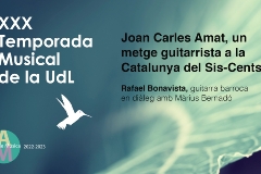 Concert-conferència: Joan Carles Amat, un metge guitarrista a la Catalunya del Sis-cents