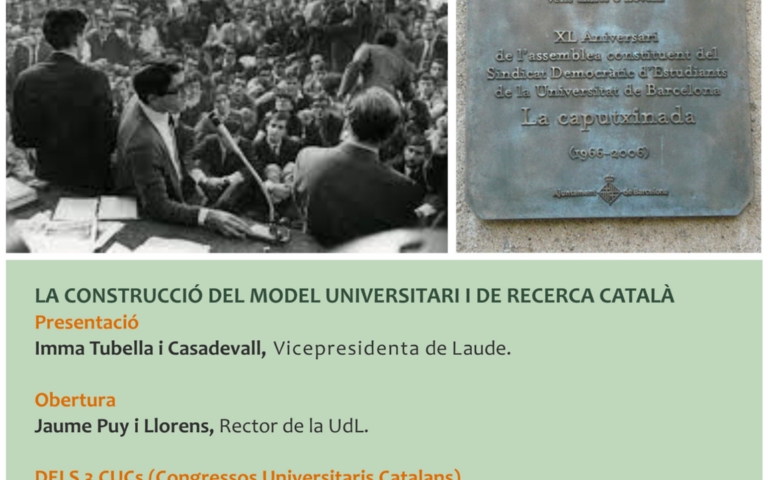 Jornada sobre el compromís social de la Universitat: La construcció del model universitari i de recerca català
