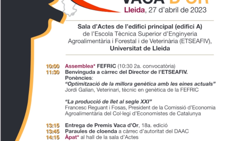 Assemblea de la Federació Frisona de Catalunya (FEFRIC) i lliurament dels 18ens Premis Vaca d'Or