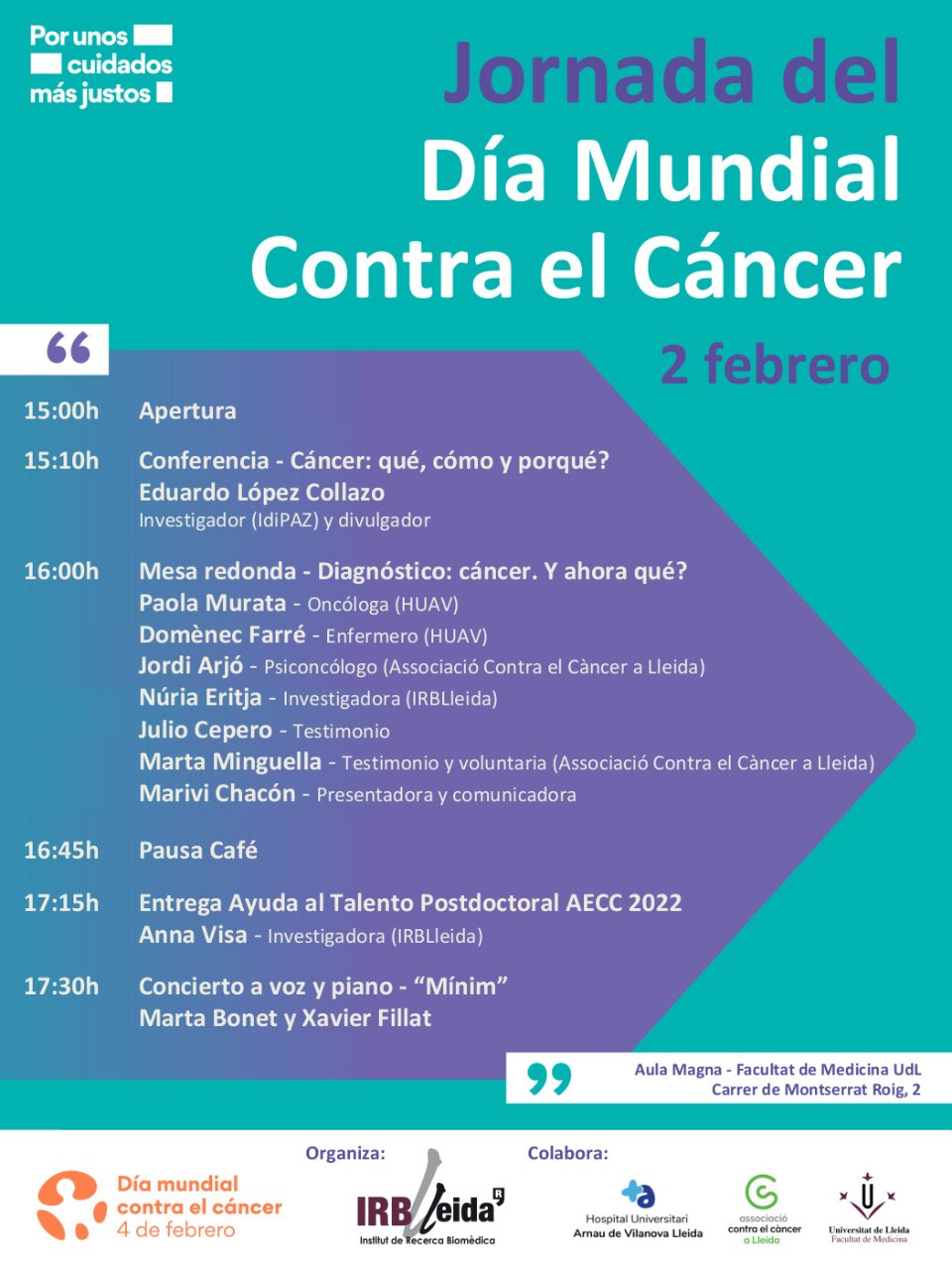Jornada del Dia Mundial Contra el Càncer, de l'IRBLleida