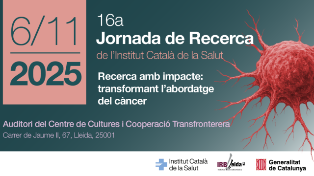 16a Jornada de Recerca de l'Institut Català de la Salut (ICS): Recerca amb impacte. Transformant l'abordatge del càncer