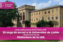 Acte de reconeixement pels 25 anys de servei i lliurament de les distincions de la UdL