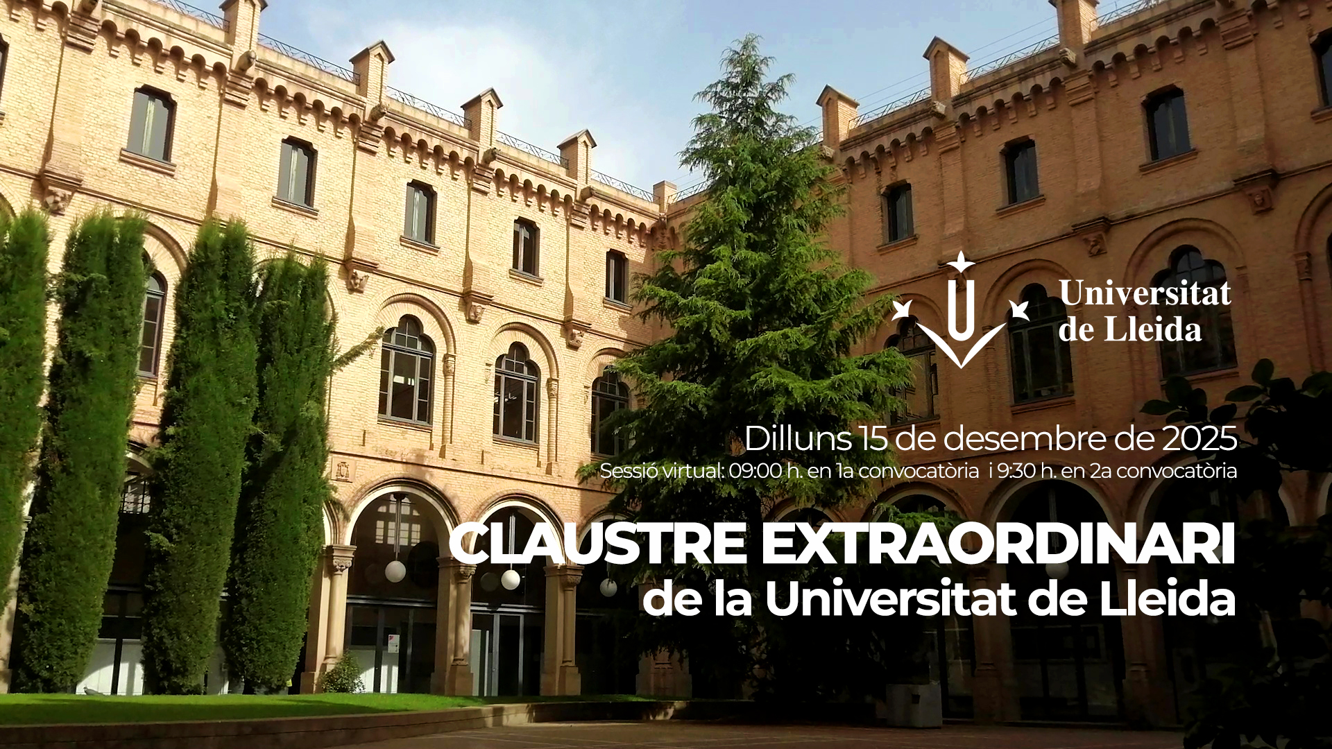 Sessió extraordinària virtual del Claustre de 15 de desembre de 2025
