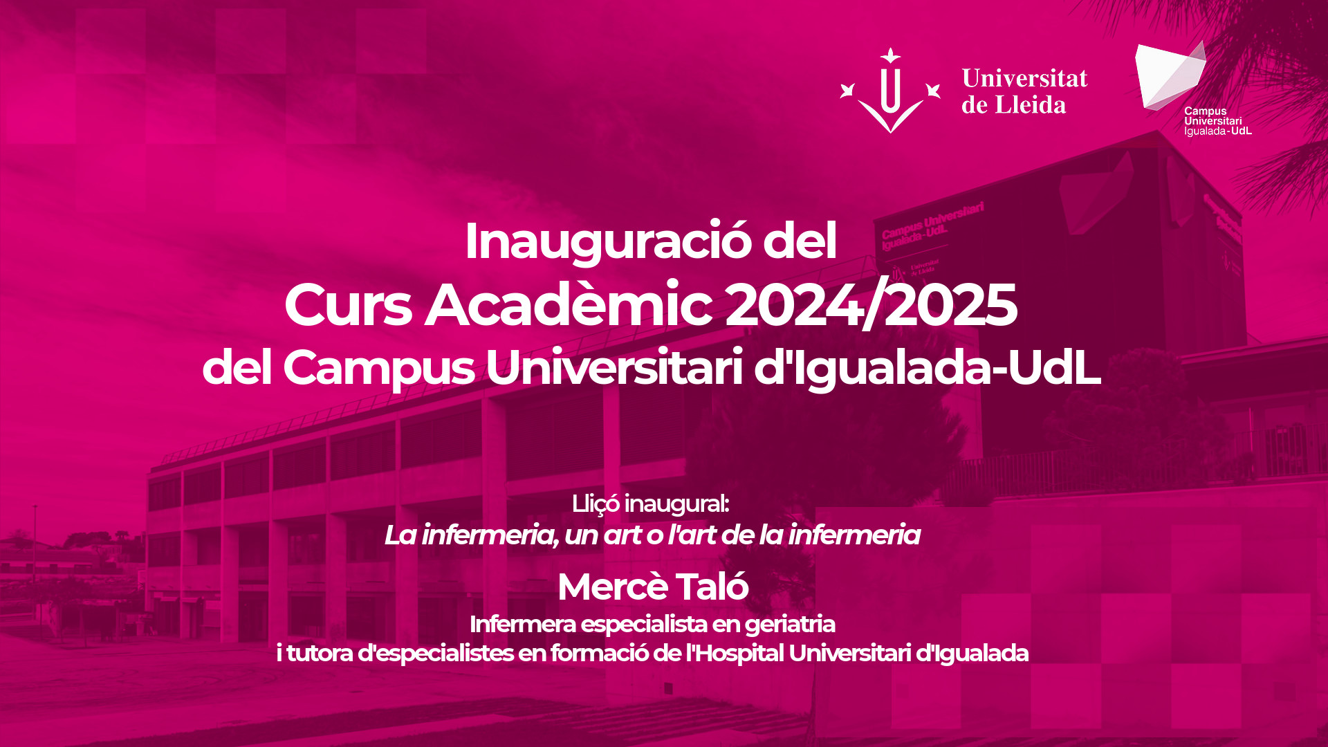 Inauguració del curs acadèmic 2024/25 del Campus Universitari d'Igualada - UdL Inauguració del curs acadèmic 2024/25 del Campus Universitari d'Igualada - UdL