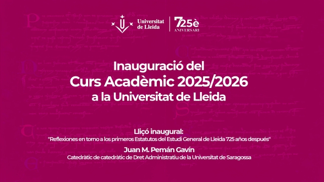 Inauguració del curs acadèmic 2025/26 de la Universitat de Lleida