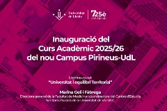 Inauguració del curs acadèmic 2025/26 del nou Campus UdL-Pirineus