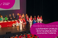 Lliurament d'orles acadèmiques de la Facultat de Dret, Economia i Turisme