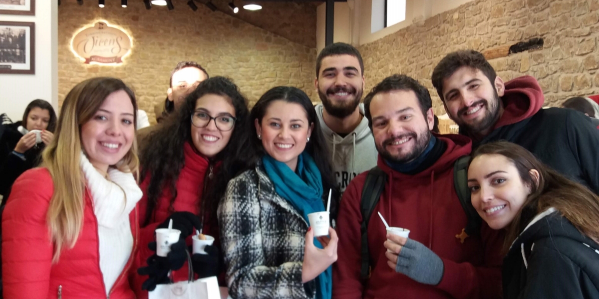 Language Volunteering Activities. Visit to the factory "Torrons Vicens" of Agramunt