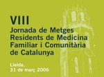 VIII Jornada de Metges Residents