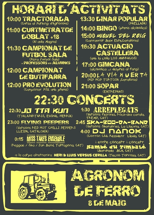 Programa de l'Agrònom de Ferro 2008 a la Universitat de Lleida