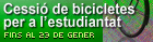 Cessió de Bicicletes per a l'estudiantat. Sol·licituds fins al 23 de gener