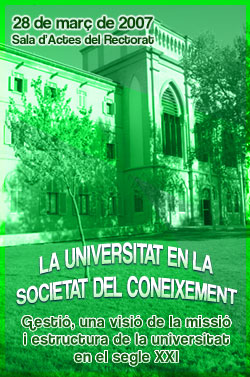 JORNADES LA UNIVERSITAT EN LA SOCIETAT DEL CONEIXEMENT