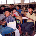 Alumnos en una escuela de Guatemala