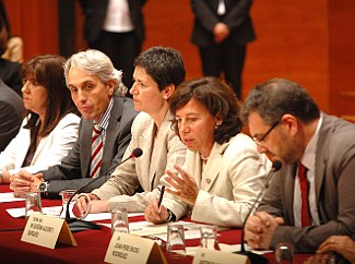 Maria Eugència Alegret al lliruament d'Orles de Dret 2009 de la UdL