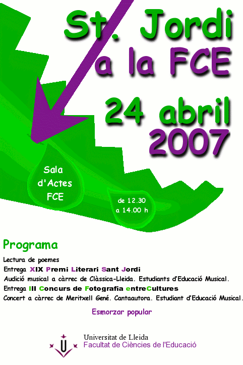 Sant Jordi'07 a la Facultat de Ciències de l'Educació de la UdL