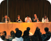 Un moment de la taula redona a l'Aula Magna de Ciències de la Salut a la Universitat de Lleida (UdL)