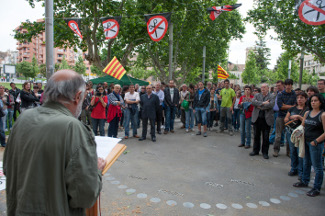 Mobilització a la Universitat de Lleida en defensa de la universitat pública