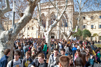 Protestes contra les retallades a la Universitat de Lleida