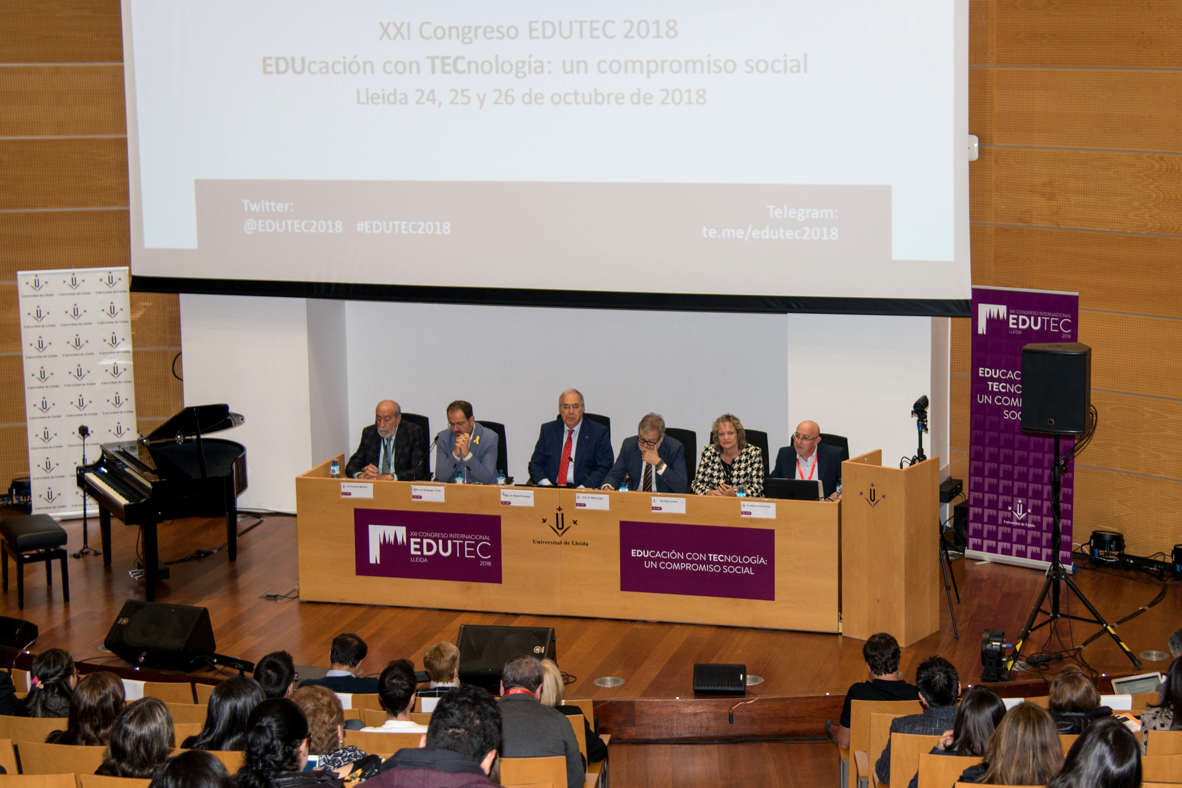 La inauguració d'EDUTEC a l'Auditori del campus de Cappont. Foto: UdL