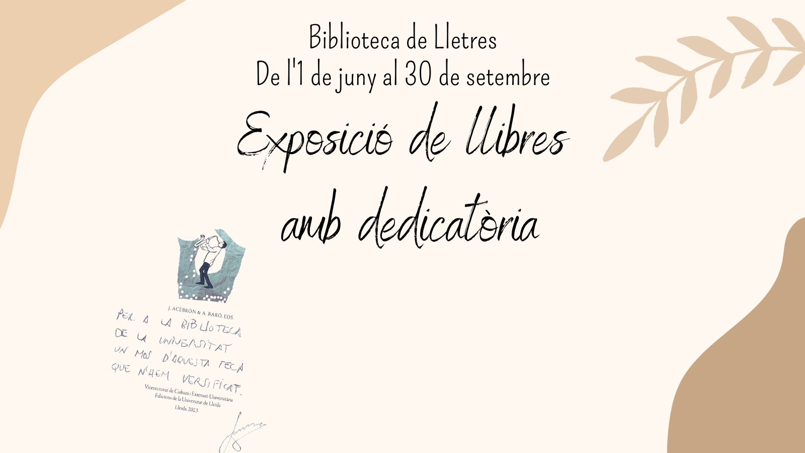 Exposició: Llibres amb dedicatòria