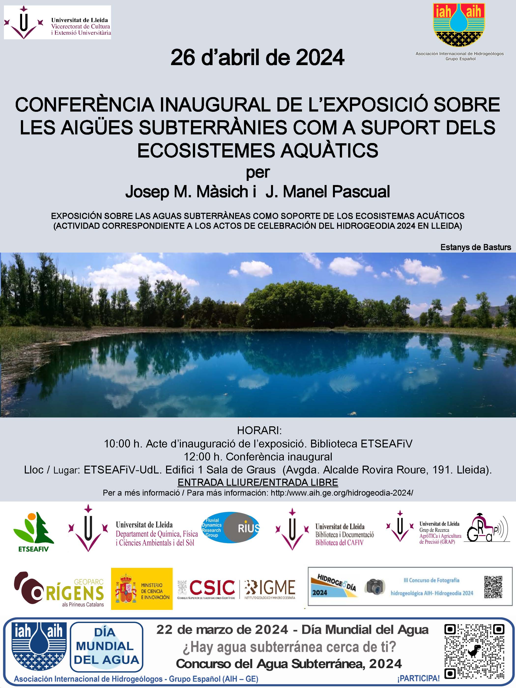 Exposició: Les aigües subterrànies com a suport dels ecosistemes aquàtics