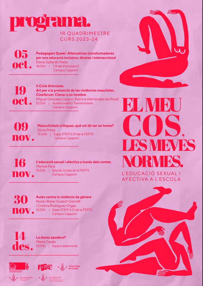 Cicle: El meu cos, les meves normes: educació sexual i afectiva a l'escola Cicle: El meu cos, les meves normes: educació sexual i afectiva a l'escola