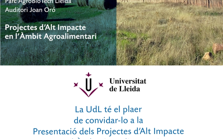 Presentació: Projectes d’Alt Impacte en l’Àmbit Agroalimentari