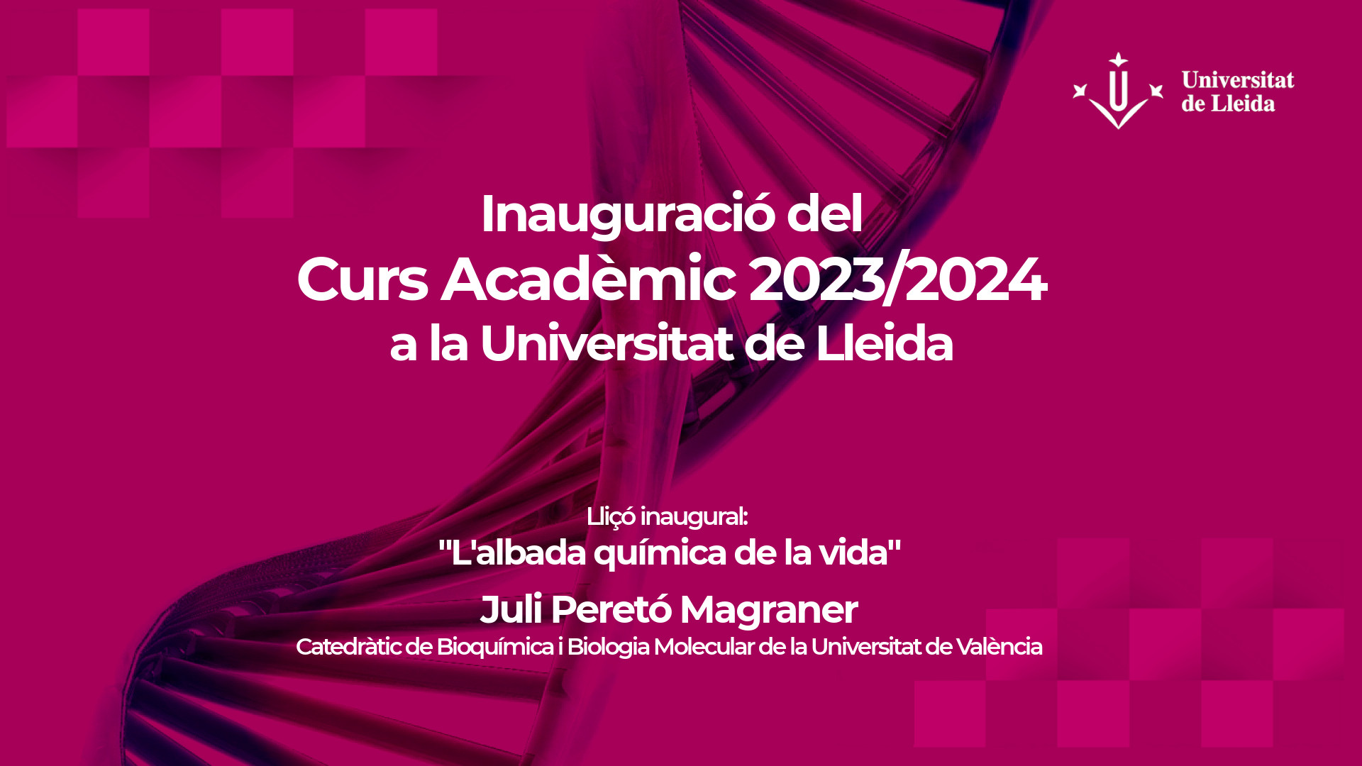 Inauguració del curs acadèmic 2023/24 de la Universitat de Lleida