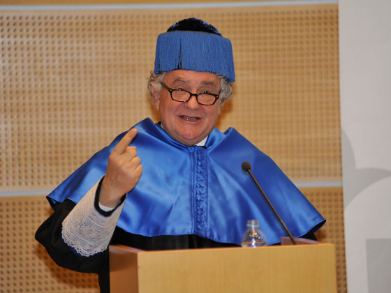 Wagensberg, en la seua investidura com a honoris causa Foto: UdL