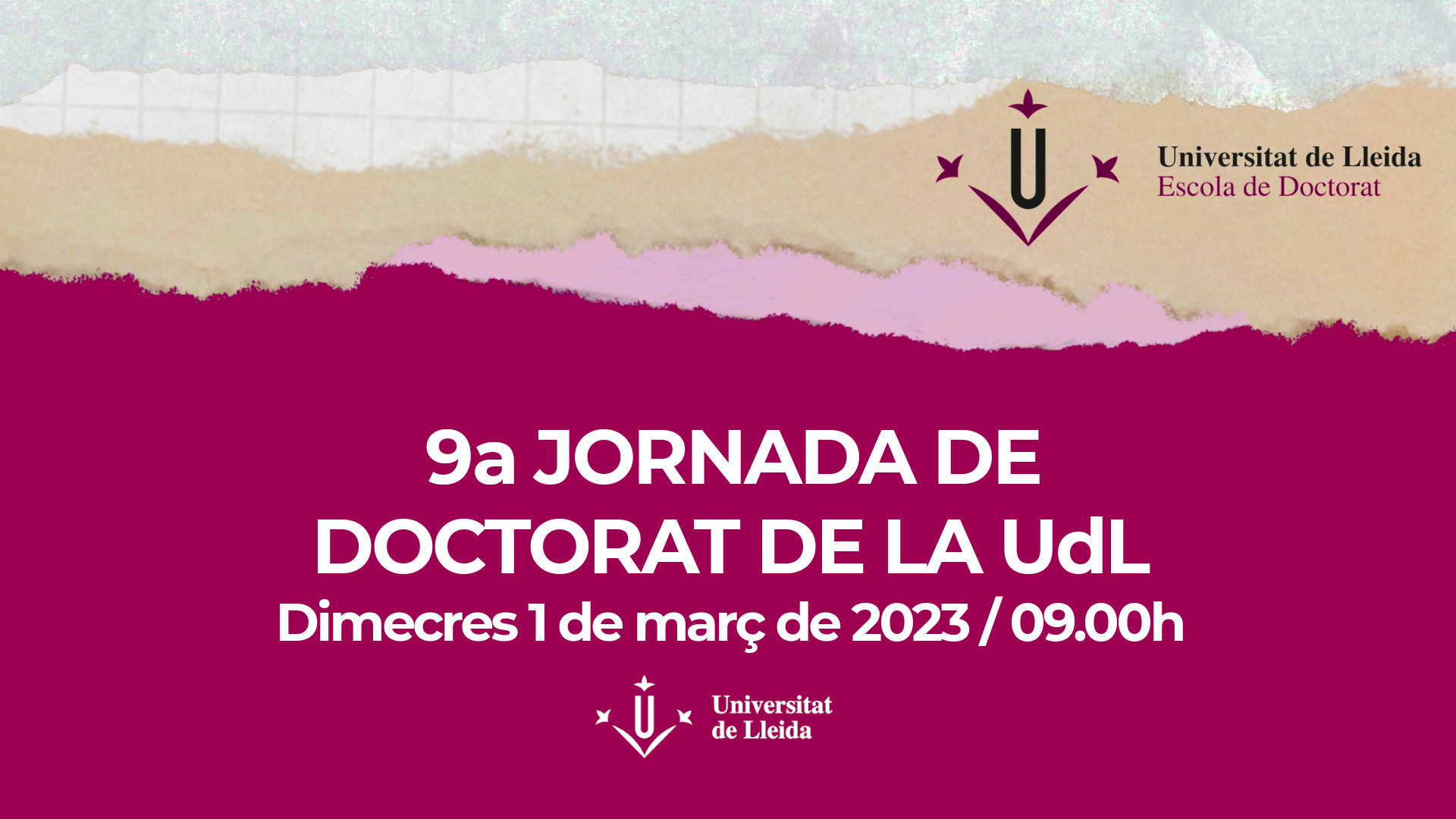 IX Jornada de Doctorat de la Universitat de Lleida IX Jornada de Doctorat de la Universitat de Lleida