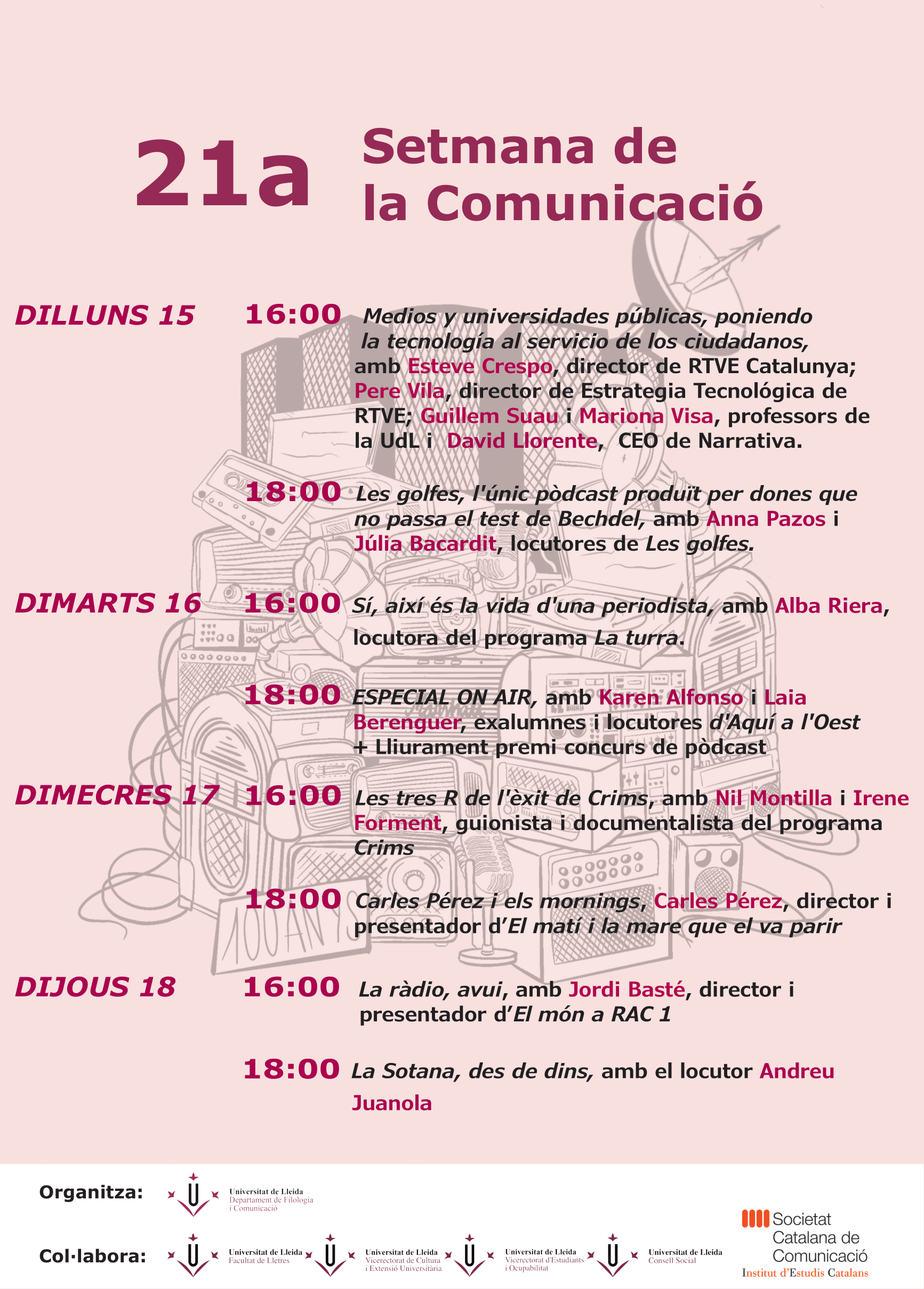 Setmana Comunicacio UdL 2024 programa Setmana Comunicacio UdL 2024 programa