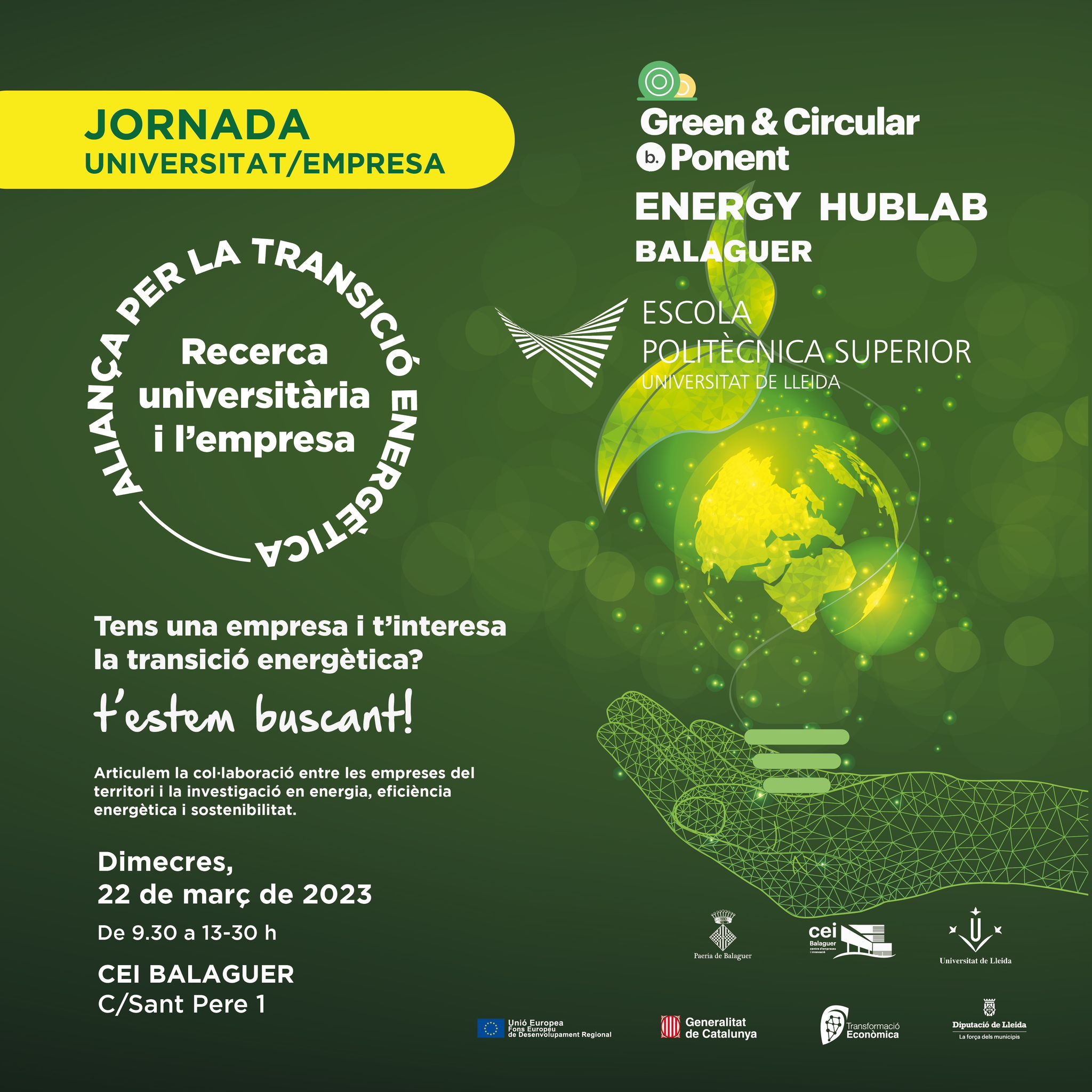 Jornada Universitat-Empresa: L'aliança per la transició energètica' Jornada Universitat-Empresa: L'aliança per la transició energètica'