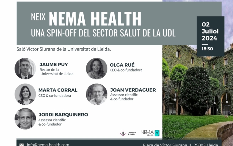 Presentació de Nema Health, spinoff del sector salut de la UdL