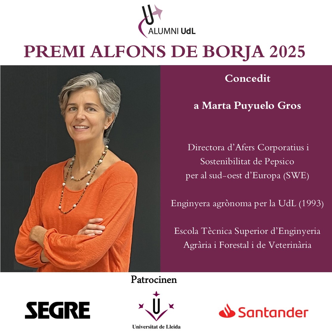 14è Premi Alfons de Borja d'Alumni UdL