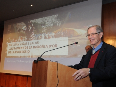 Homenatge del Col·legi de Metges a l'exrector de la UdL Joan Viñas