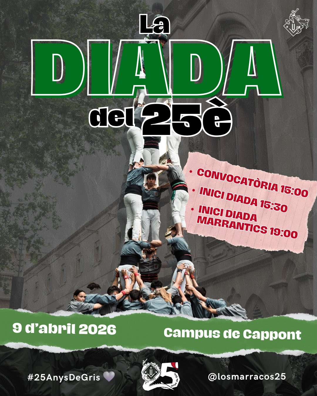 Macrodiada castellera pel 25è aniversari dels Marracos de la UdL