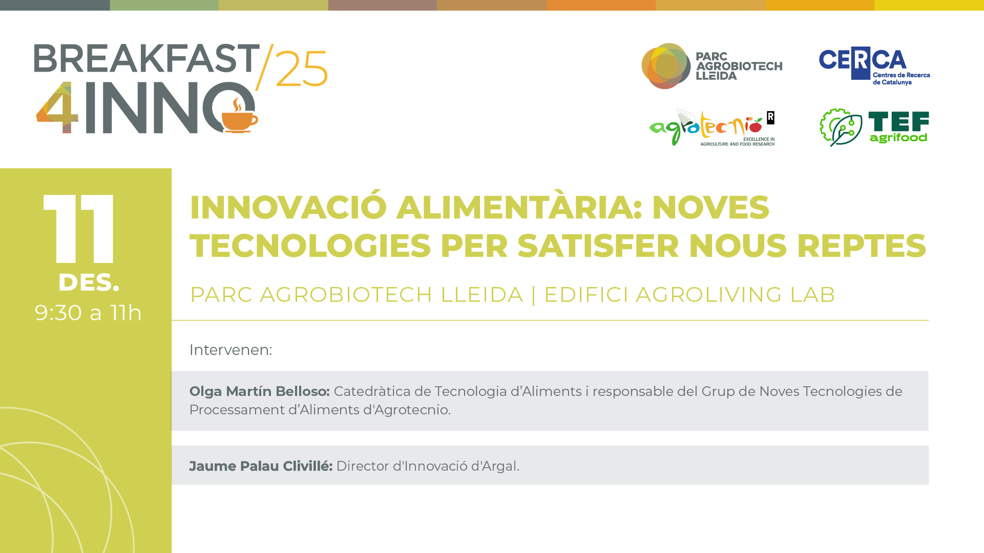 BREAKFAST4INNO: Innovació alimentària: noves tecnologies per satisfer nous reptes