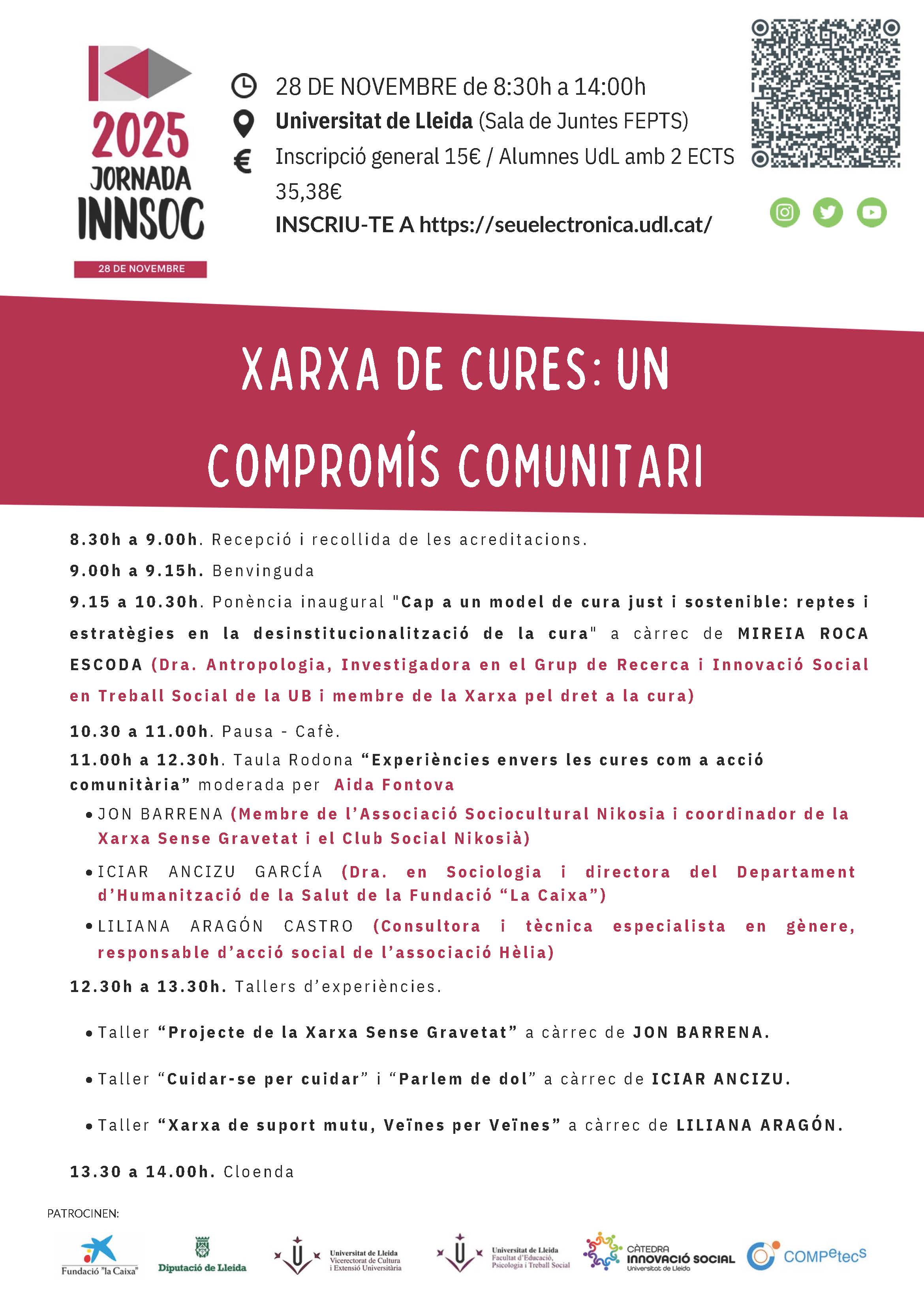 Jornada INNSOC 2025: Xarxa de cures: un compromís comunitari