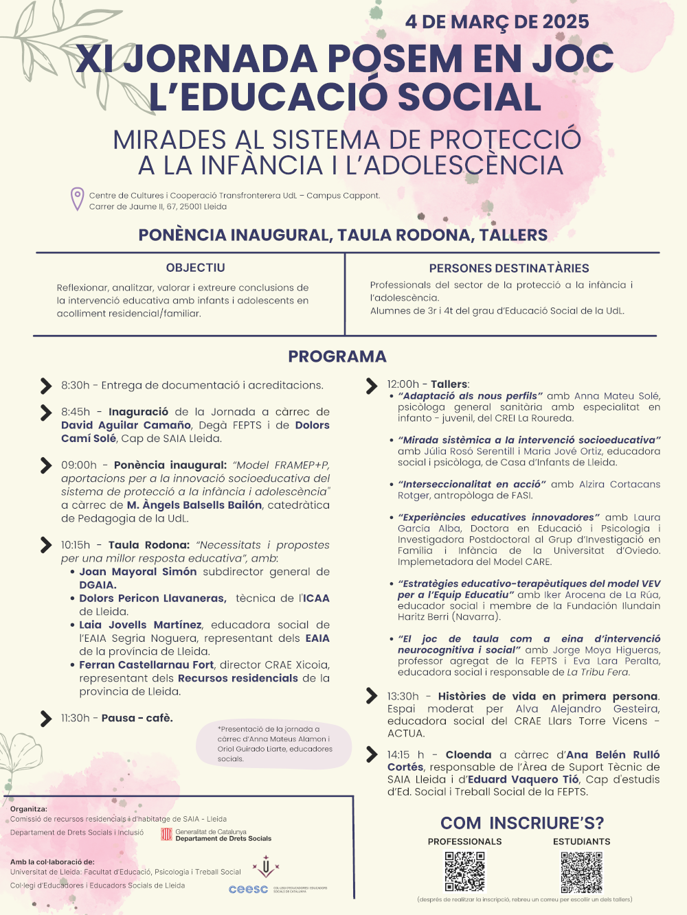 XI Jornada Posem en joc l'educació social XI Jornada Posem en joc l'educació social