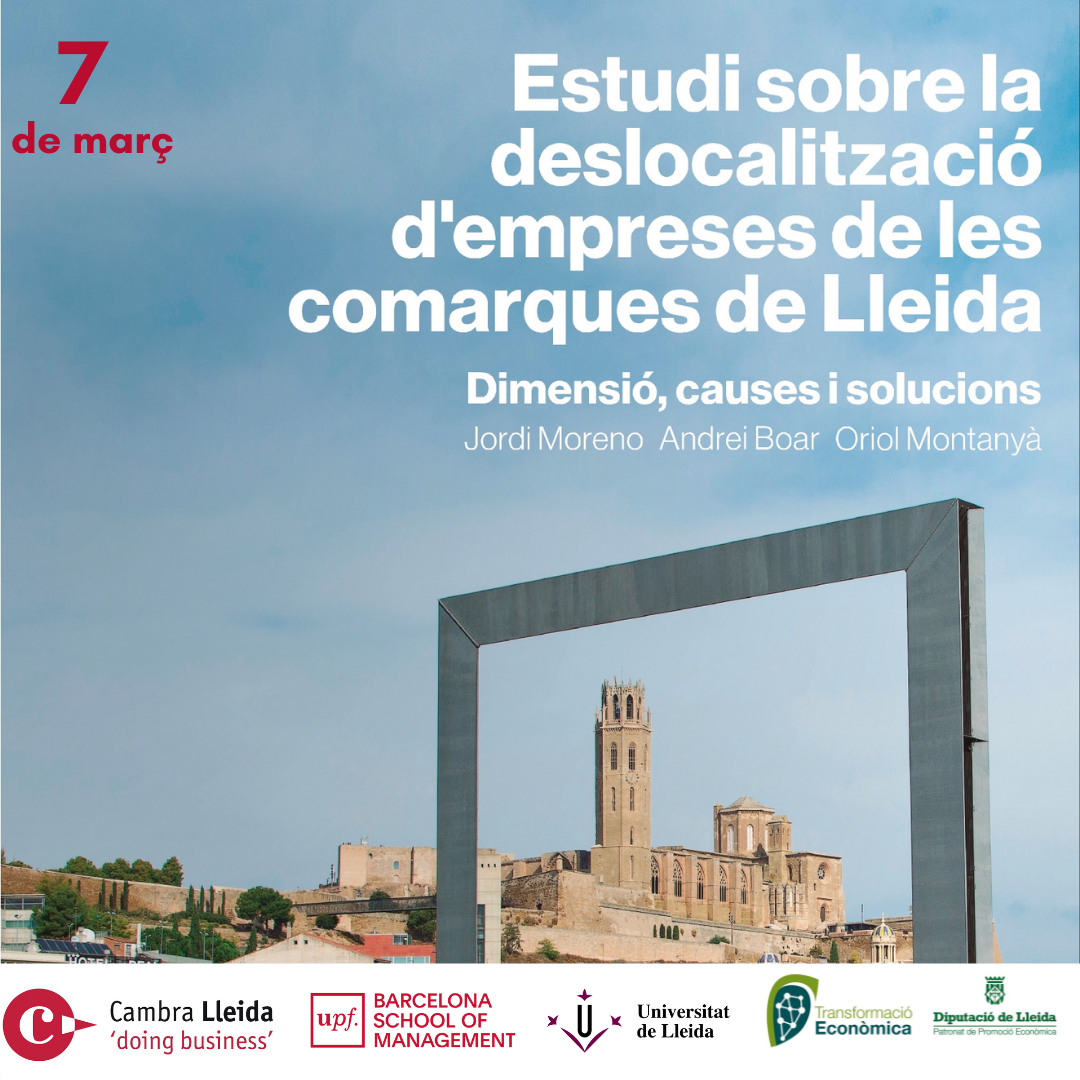 Inici de l'acte de presentació de l'Estudi sobre la deslocalització d'empreses de les comarques de Lleida: dimensió, causes i solucions