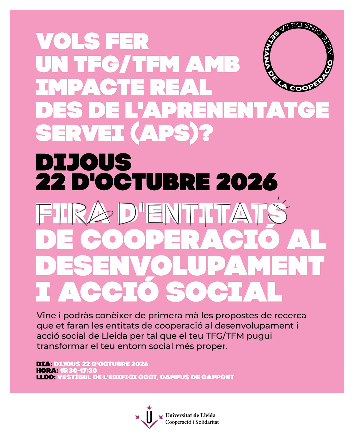 Fira d'Entitats de Cooperació al Desenvoupament i Acció Social