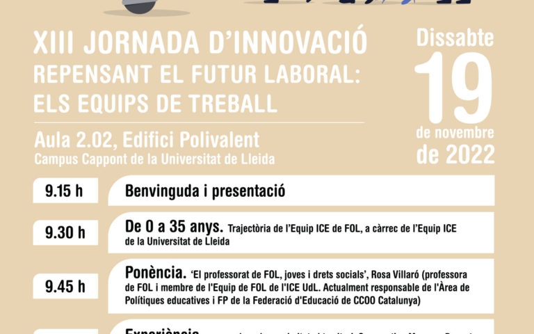 13a Jornada d'Innovació educativa. Repensant el futur laboral: els equips de treball