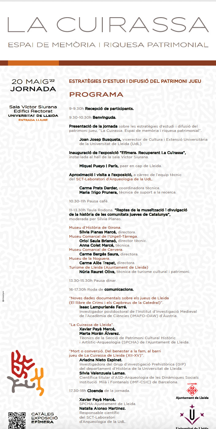 Jornada sobre les estratègies d’estudi i difusió del patrimoni jueu a Catalunya Jornada sobre les estratègies d’estudi i difusió del patrimoni jueu a Catalunya