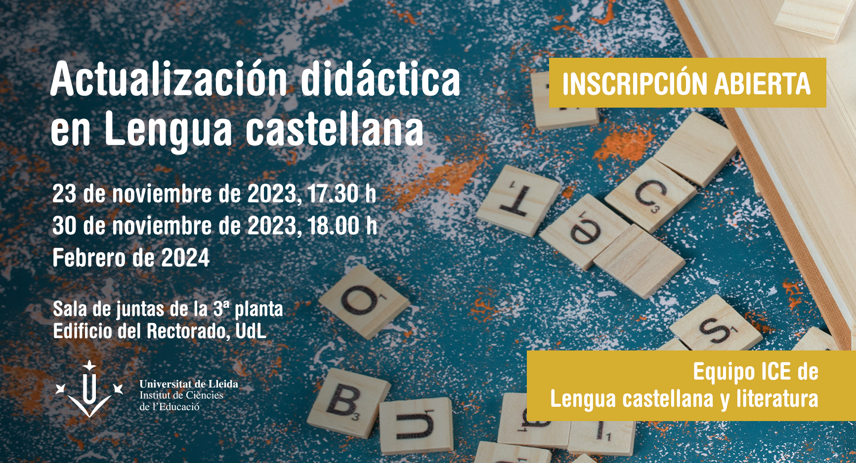Jornades per a professorat: Actualización didáctica en lengua castellana Jornades per a professorat: Actualización didáctica en lengua castellana