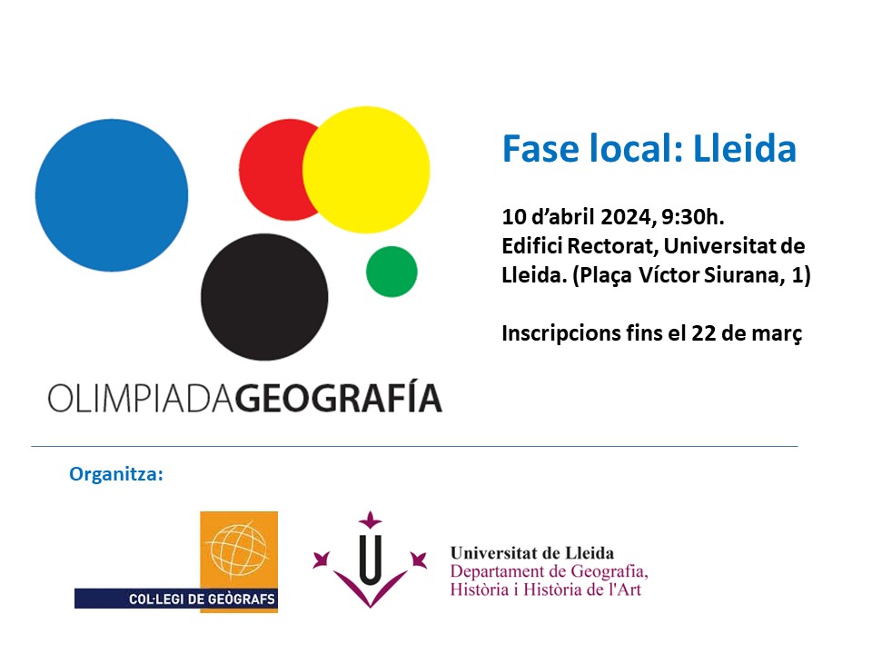 Fase local de la XV Olimpíada de Geografia Fase local de la XV Olimpíada de Geografia