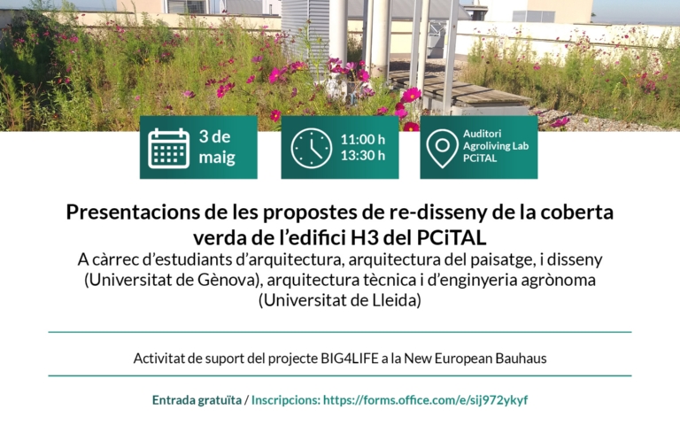 Presentació de les propostes de redisseny de la coberta verda de l'edifici H3 del PCiTAL