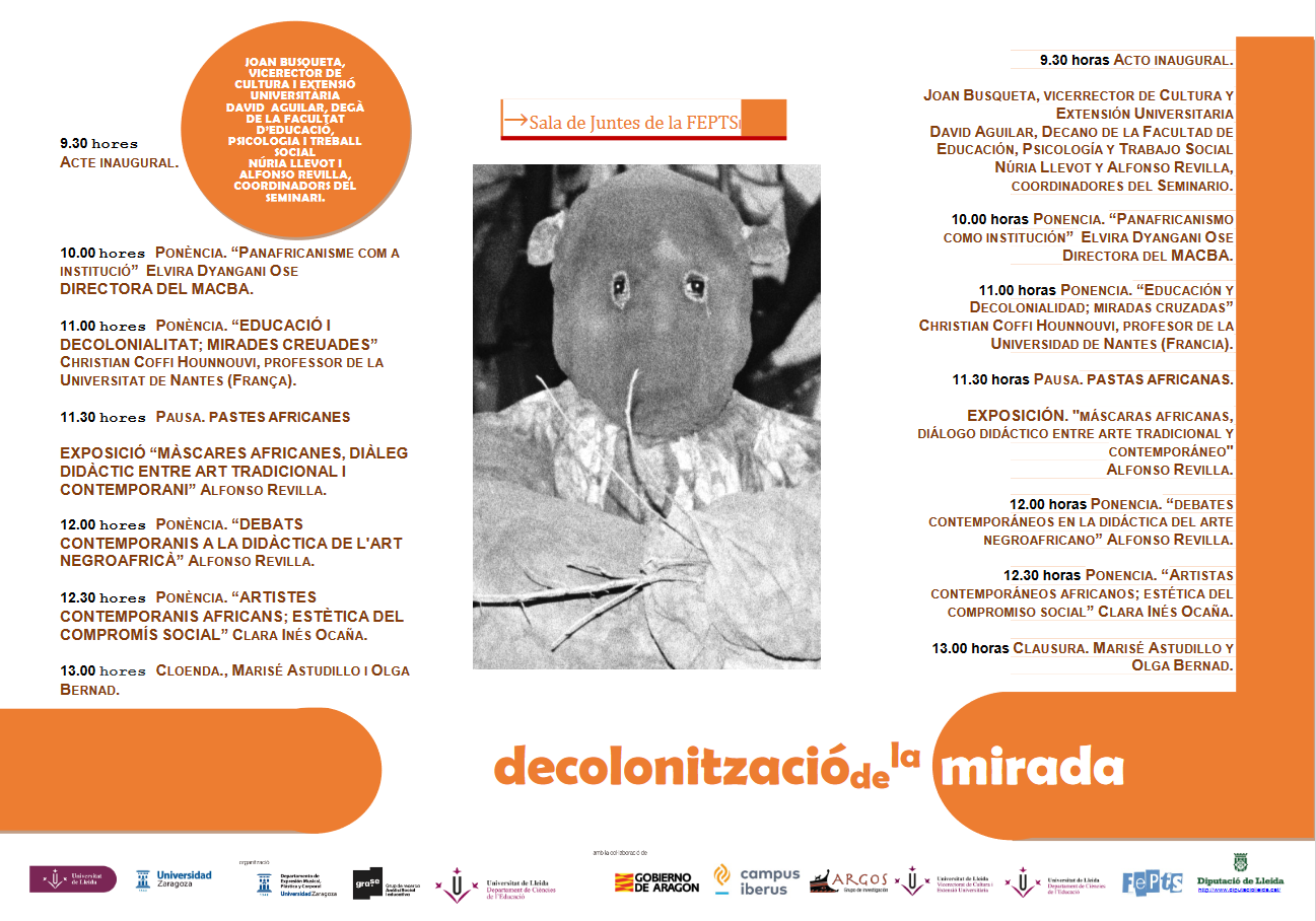 9è Seminari Internacional Interuniversitari d'Educació Intercultural i Art Africà. Decolonització de la mirada 9è Seminari Internacional Interuniversitari d'Educació Intercultural i Art Africà. Decolonització de la mirada