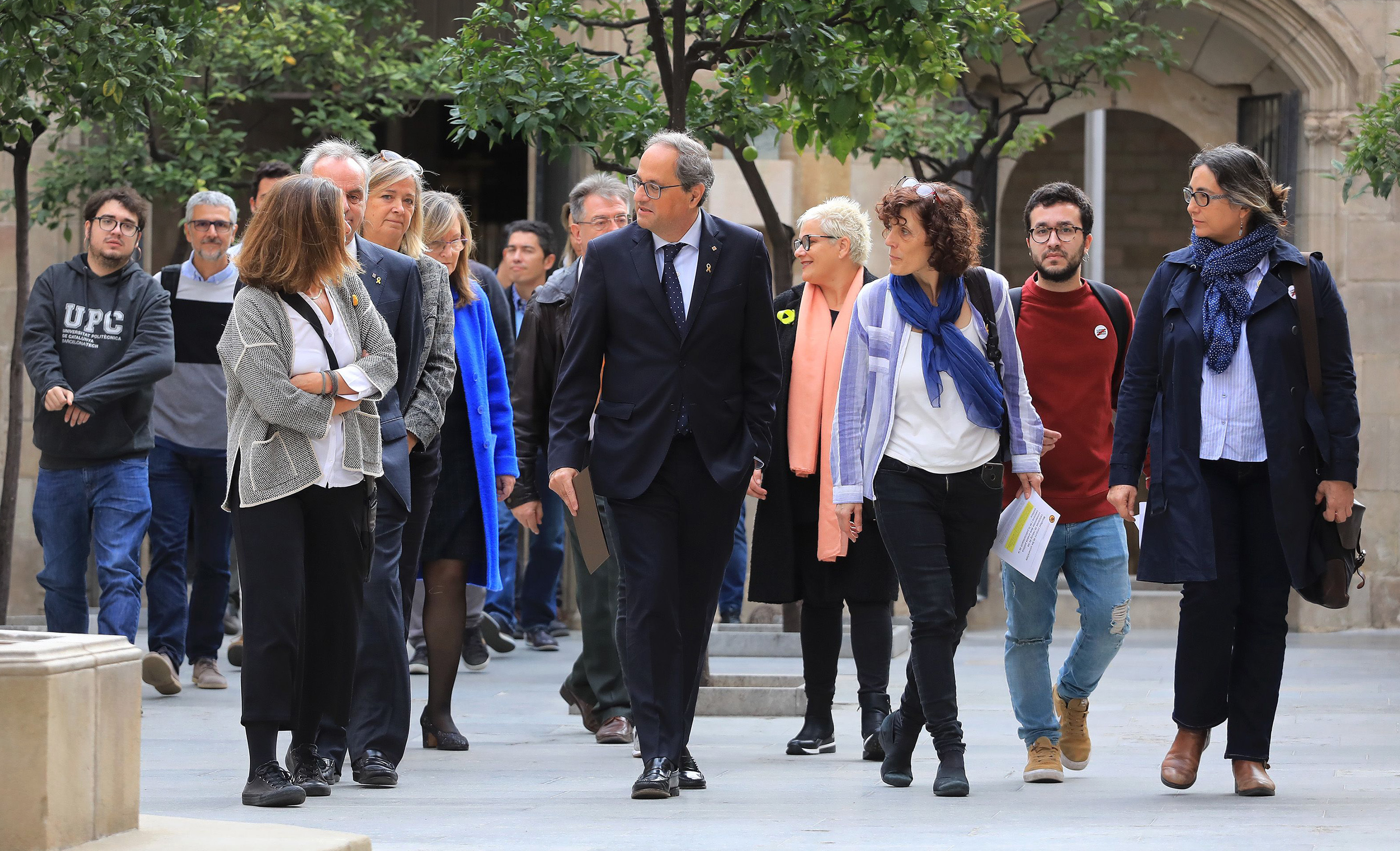 El president, amb els membres de les diferents universitats /