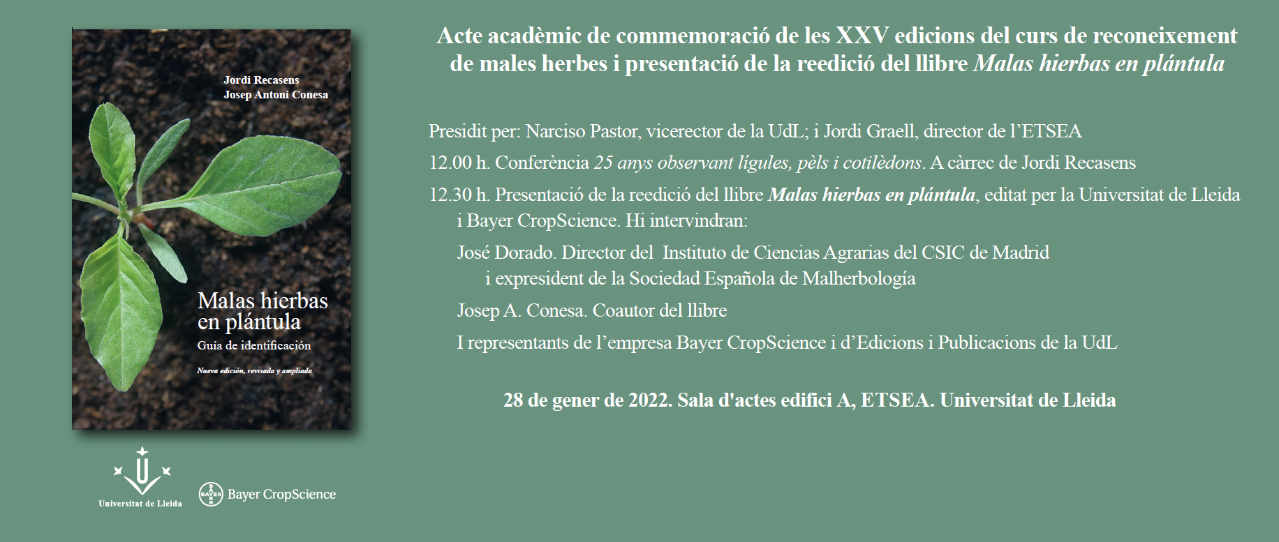 XXV Edicions del Curs de Reconeixement de Males Herbes