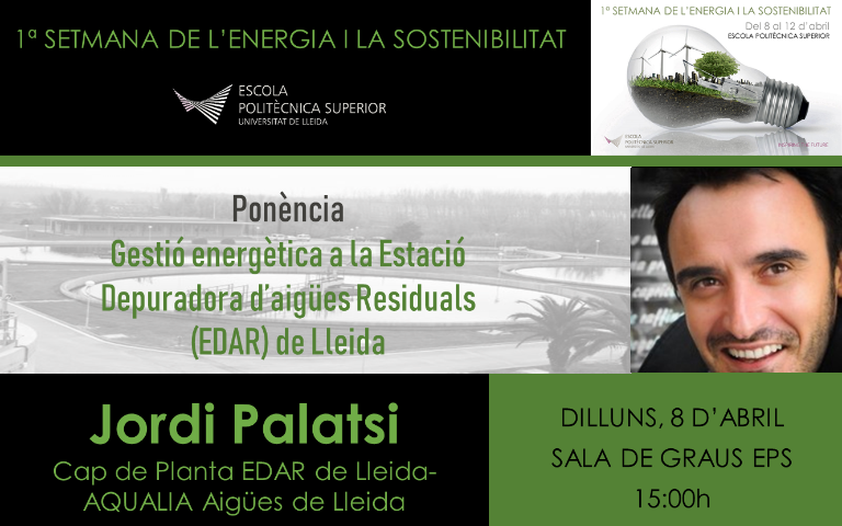 Ponència: Gestió energètica a la Estació Depuradora d’aigües Residuals (EDAR) de Lleida